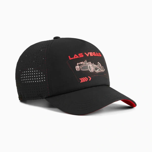¡Las Vegas en la cabeza! Gorra Trucker F1® PUMA: Velocidad y estilo sobre ruedas.